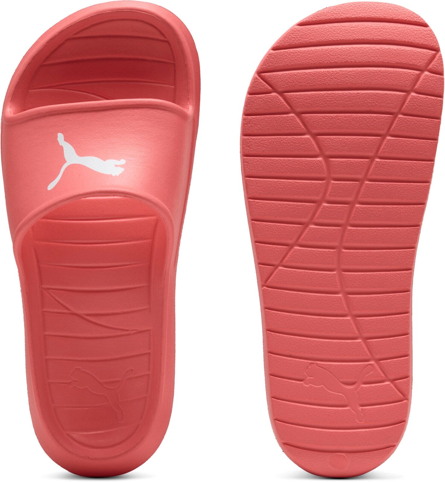 Badesandale PUMA "DIVECAT V2 LITE CAT", Damen, Gr. 40,5, weiss (peach frost, puma weiß), Synthetik, unifarben, Schuhe Badesandale, wasserfestes Material, federleichtes, formgepresstes Material peach frost, puma weiß 40,5