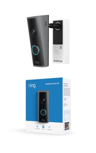 Ring Deurspioncamera 2K draadloze deurbelcamera met 6x zoom, geschikt voor deurdikte 60-90 mm