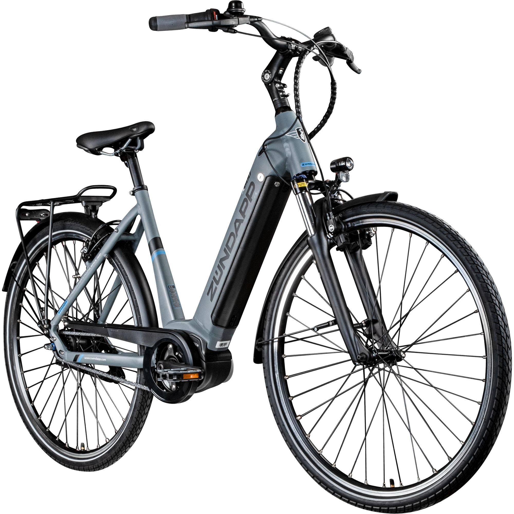 Zündapp X600 E Bike Damenfahrrad 155 - 180 cm Stadtrad Pedelec Bosch grau/blau