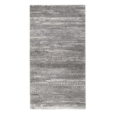 Teppich HOMIE LIVING "Porto Santo", grau, B:80cm H:12mm L:150cm, Polypropylen, Teppiche, Teppich, Kurzflor, Vintage, gewebt, Wohnzimmer, Schlafzimmer, Esszimmer