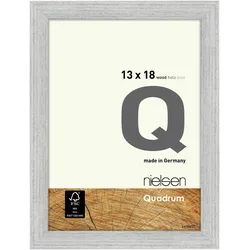 Nielsen Bilderrahmen Quadrum Holz Silber / 13 x 18