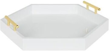 Kate and Laurel Lipton Hexagon Decorative Tray - 18x18