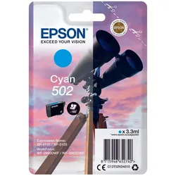 Epson Original 502 Fernglas Druckerpatrone - cyan (C13T02V24010)