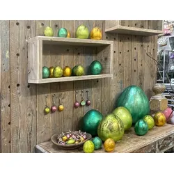 Osterei Glas türkis folienfinish H 45cm