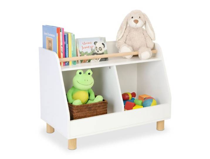 Relaxdays Kinderregal niedrig für Spielzeug
