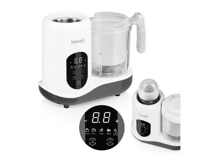 lionelo Babynahrungszubereiter LOC-BABY MENU, 300,00 W, 0,90 l Schüssel, 4 Programme/Entfrosten/Sterilisieren/Mixer/Touchscreen/900ml