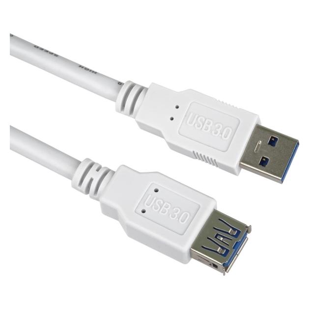 PremiumCord Prodlužovací kabel USB 3.0 Super-speed A-A, MF, 9pin, bílá (1 m, USB 3.2 Gen 1) (KU3PAA1W)