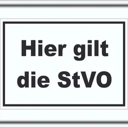 HB-Druck Hier gilt die StVO Aufkleber A2 (420x594mm)