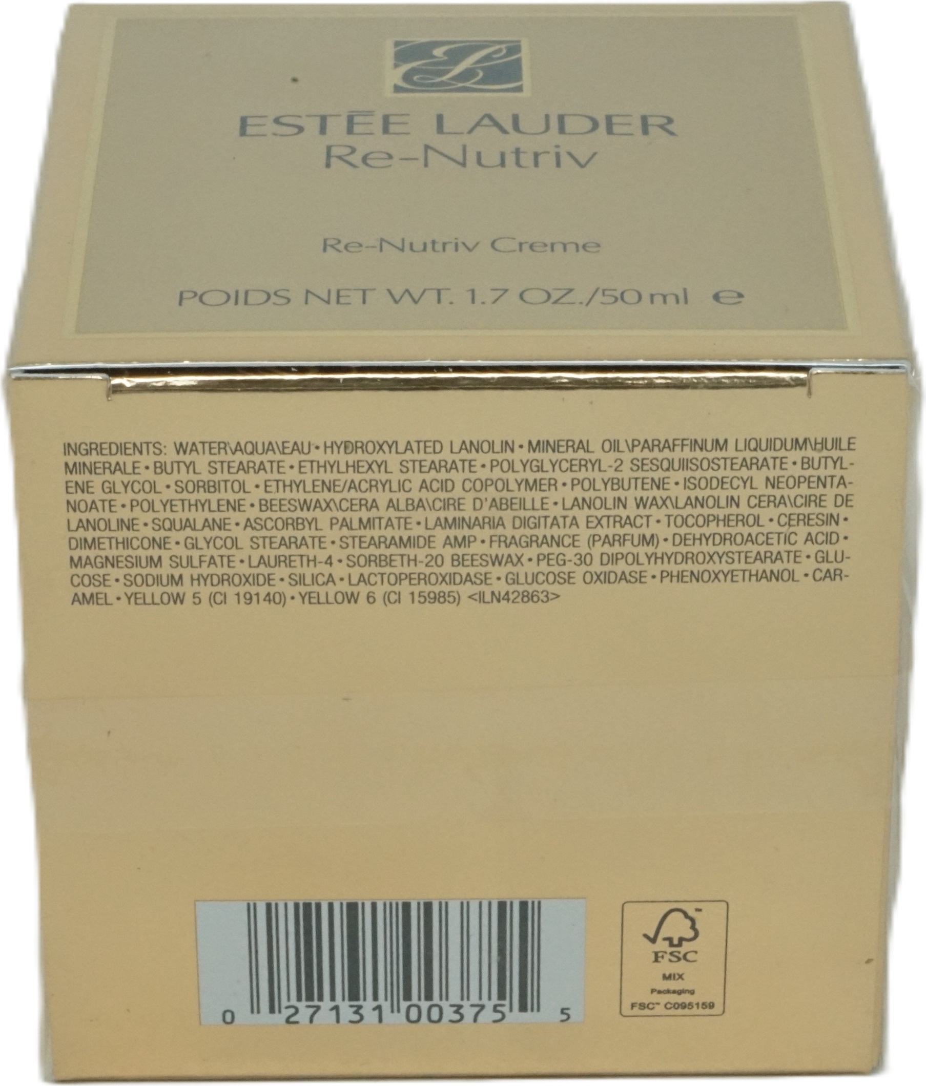 Estée Lauder Re-Nutriv , Frauen, 50 ml, Creme, Mischhaut, trockene Haut, Sehr trockene Haut, Feuchtigkeitsspendend, Glättend, Weichmachend, Topf