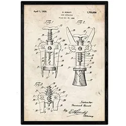 POSTER Korkenzieher Patent A3 Rahmenlos
