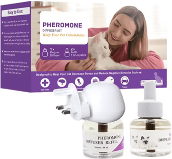 Inspire Picks Long Lasting Cat Pheromone Diffuser Plug In For Stress Relief And Comfort as Shows Uk Plug