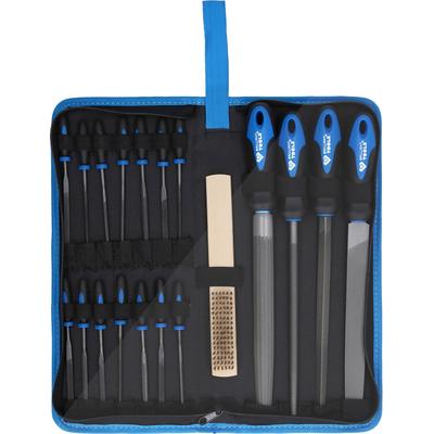 Brilliant Tools Feilen-Satz mit Feilenbürste, 19-tlg [Hersteller-Nr. BT103030]