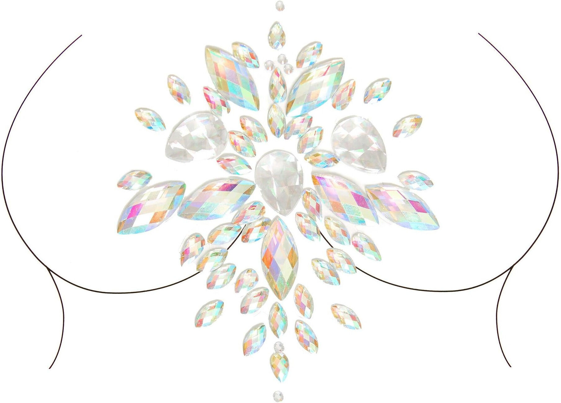 Leg Avenue Autocollants de bijoux corporels adhésifs Celestial Clear