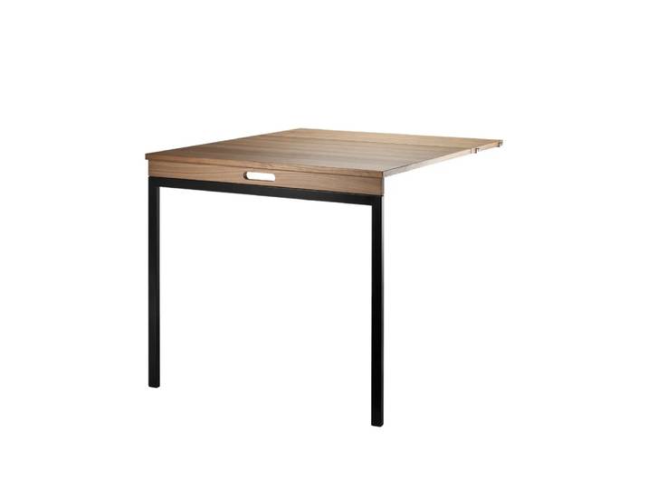 String Table pliante String Noyer-pieds en métal noir