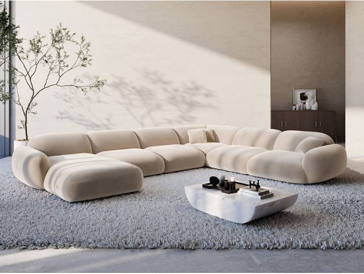 Sofa Dreams Wohnlandschaft Wohnlandschaft Alcazar XXL U-Form in Stoff, Wohnlandschaft, U-Form, Moderne Wohnlandschaft in U-Form, 2 Zierkissen inklusive