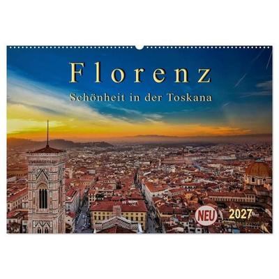Florenz - Schönheit in der Toskana (Wandkalender 2027 DIN A2 quer), CALVENDO Monatskalender