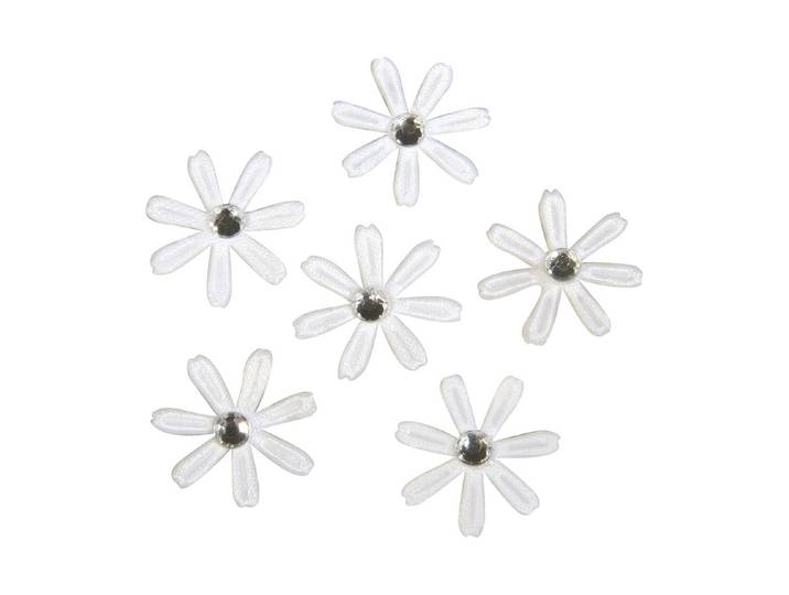 Rayher Satinblüten mit Strass ⌀ 1.8 cm 60 Stück