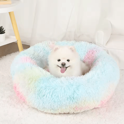 Uplift Curations Plush Dog Bed Washable Fluffy Sofa Basket Bed For Small, Medium And Large Dogs colorful 15.7 In