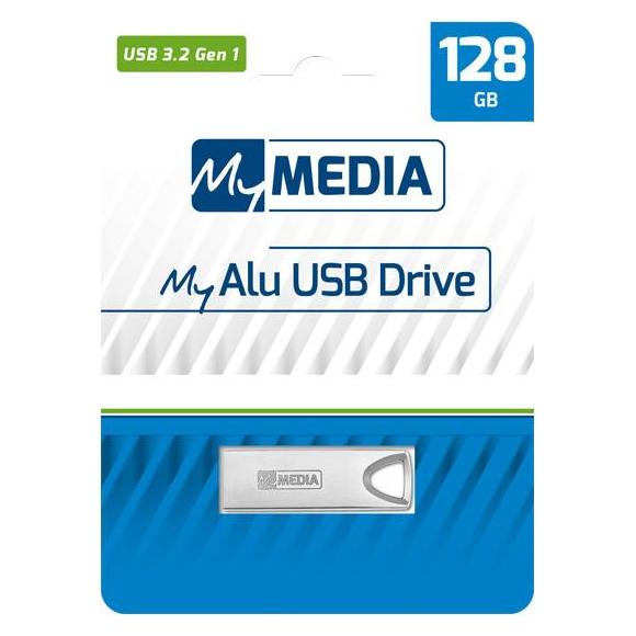 MyMedia USB 3.2 Stick 128GB, Typ-A, My Alu, silber (128 GB, USB-A) (69278)