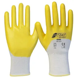 AS Arbeitsschutz Arbeitshandschuhe | 12 Paar Nitras Nitrilhandschuhe | beschichtet | Gr. 7 - 11