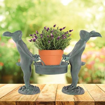 San Pacific - Ds Bunny Gardeners Plant Holder Patina , Patina