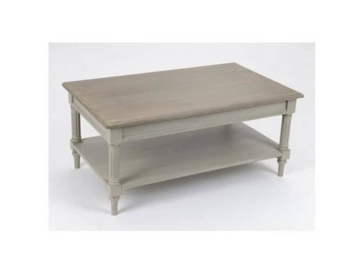 Table Basse - AMADEUS - Édouard - Bois massif - Gris - Romantique