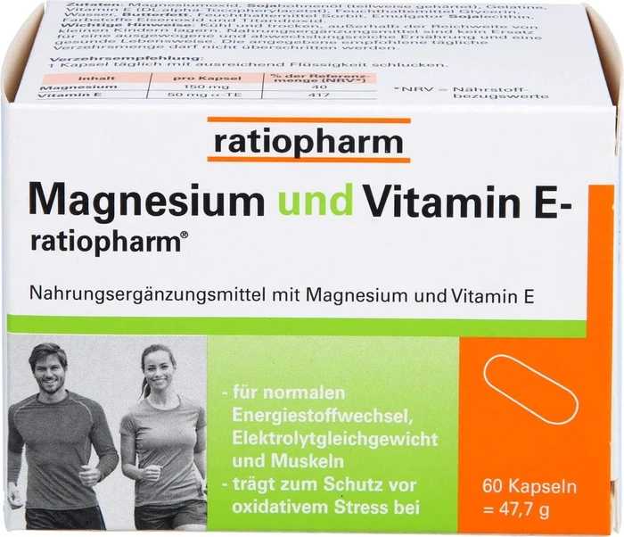 Magnesium UND Vitamin E-ratiopharm Kapseln 60 St