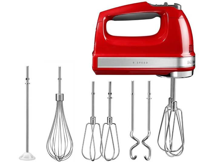 KitchenAid Handmixer 5KHM9212EER EMPIRE ROT, 85 W, 9 Stufen