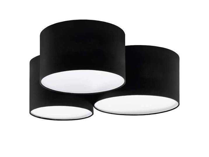 Plafonnier I 61 x 25 x 50cm Noir Lin E27