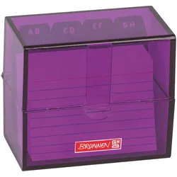3x Brunnen, Kartenaufbewahrung, Karteibox A8 gefüllt purple (A8)