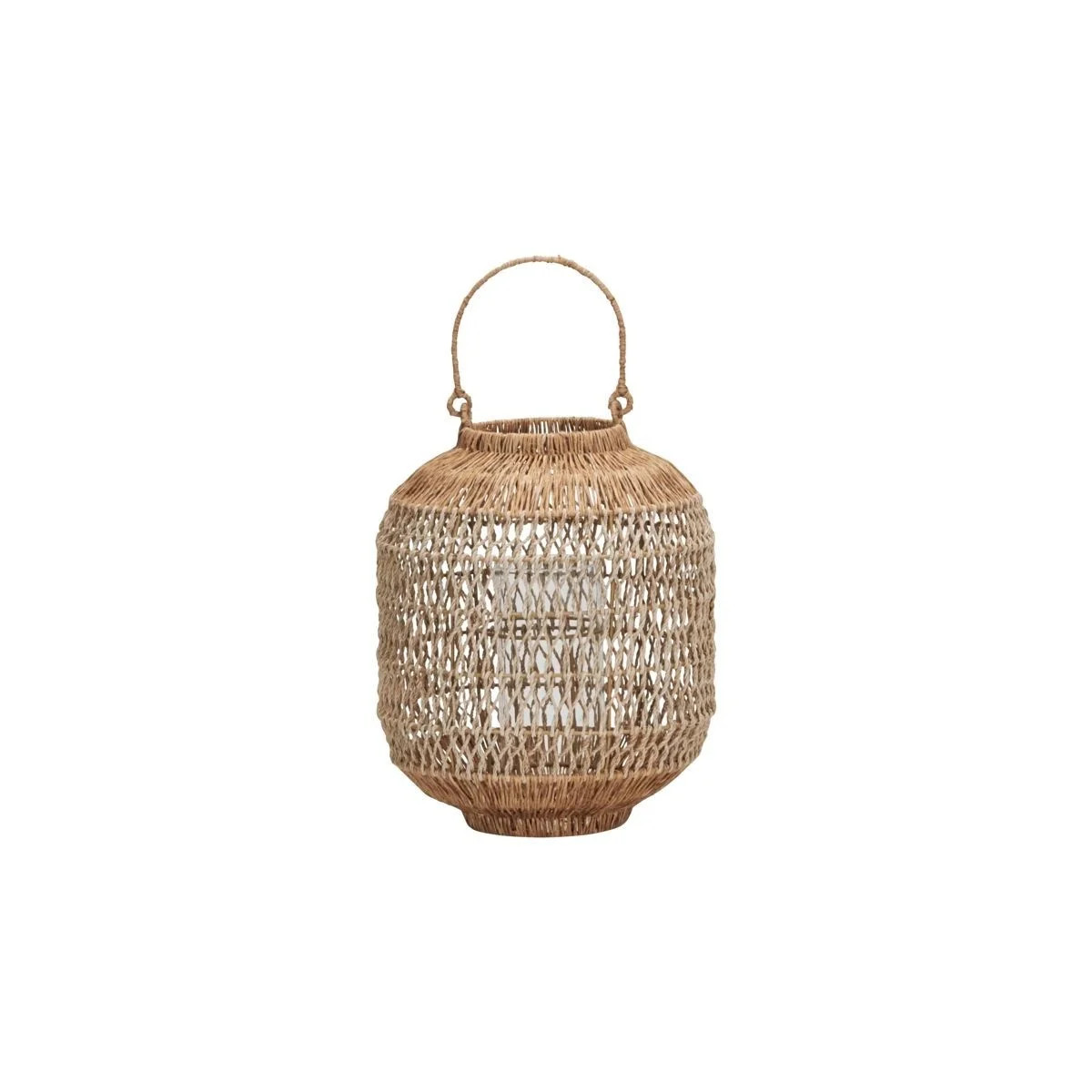 House Doctor Dive lantaarn beige/bruin - Hoogte: 34 cm