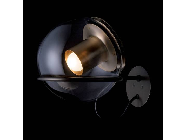 Design wandlamp The Globe, dimbaar, messing / goud, Woon-/ Eetkamer, Glas, Design, Wandlamp design