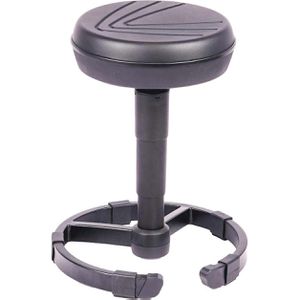 meychair Drehhocker PRO+ A30-TG-PU-010101, PU-Schaum, mit Gleitern, schwarz