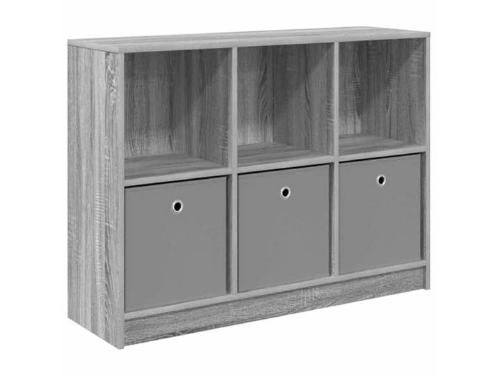 KKgypkn Sideboard Mit Schubladen Graues Sonoma 102x32x73,5 cm Holzwerkstoff, Geräumige Regale, Versenkte Griffe, Für Wohnzimmer Flur Büro