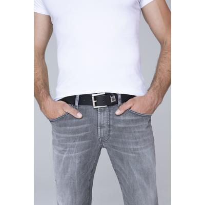 Ledergürtel CAMP DAVID, Herren, Gr. 95, schwarz, Leder, Gürtel Ledergürtel, mit verstellbarer Weite