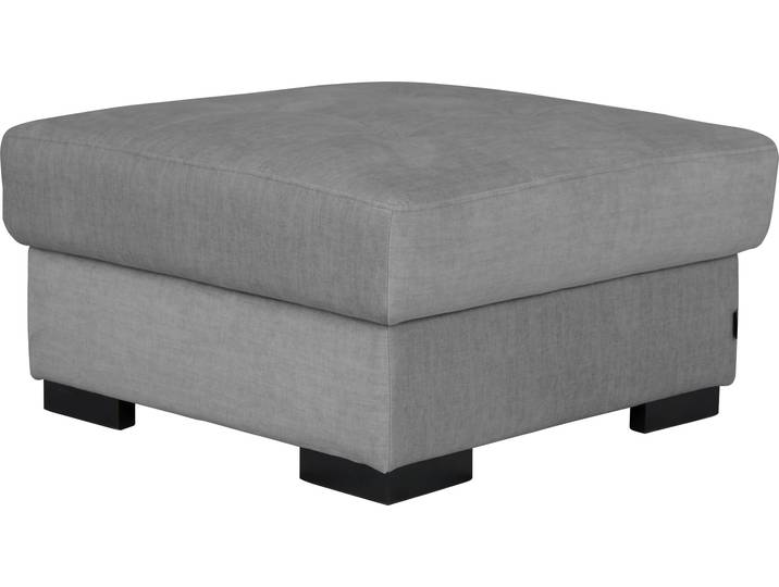 Stauraumhocker, Silber, 80x45x80 cm, Samtstruktur, Aufklappbar, Klassisch, Home-affaire