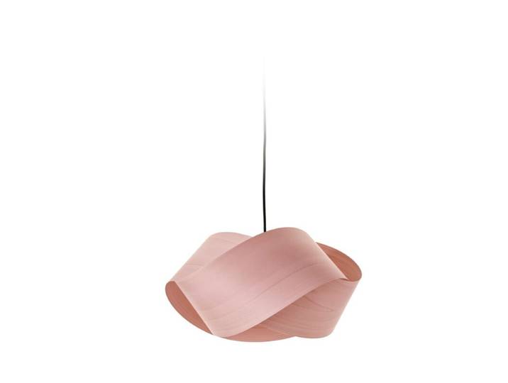 LZF Pendelleuchte Nut - Pale Rose (helles Rosa) , Nickel Natur,