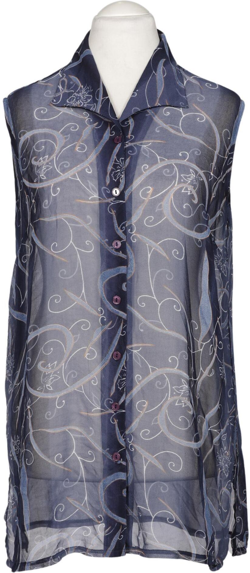 Marks & Spencer Damen Bluse, Marineblau, Gr. L, Synthetik - Second Hand