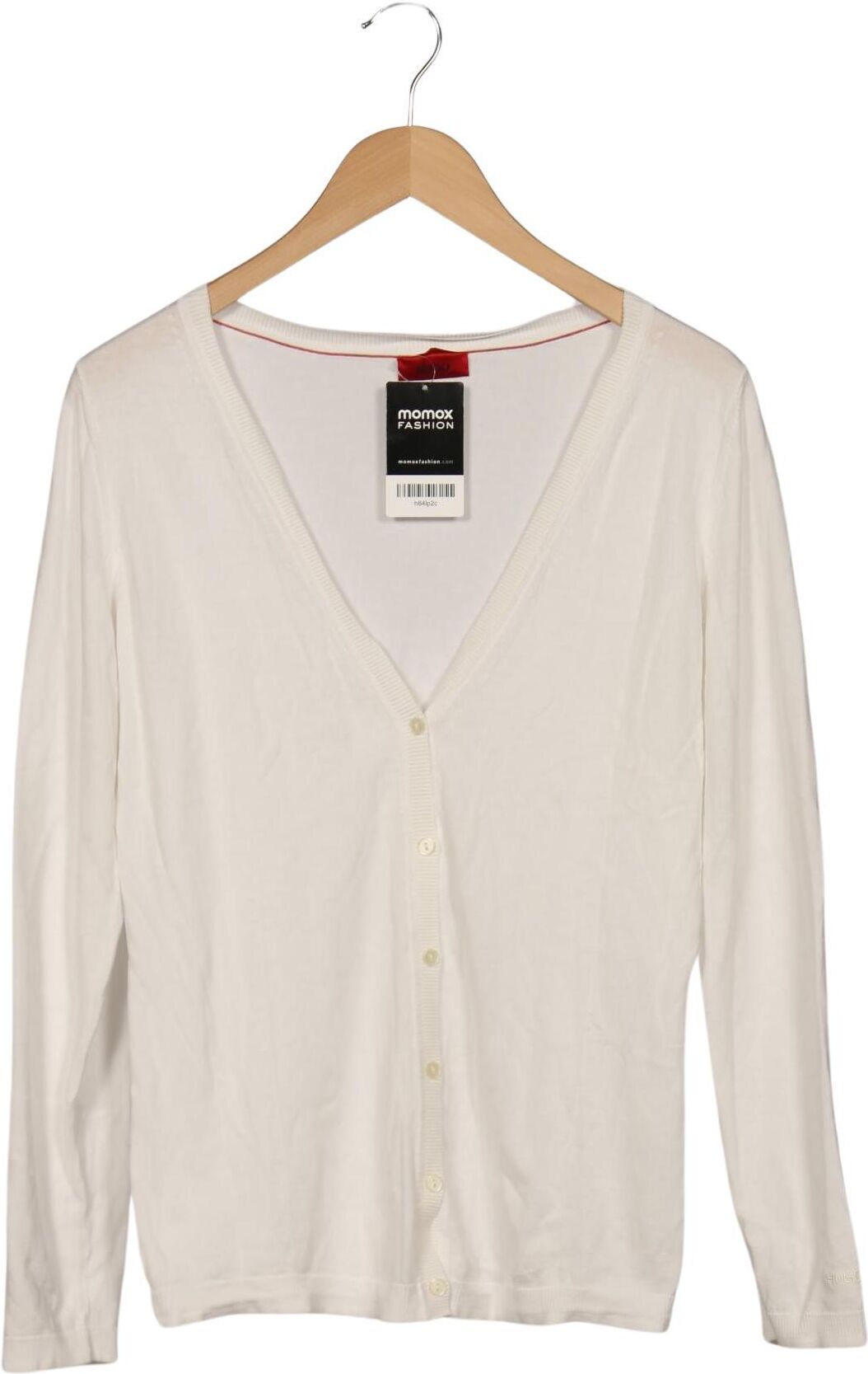 Hugo by Hugo Boss Damen Strickjacke, Cremeweiß, Gr. L, Baumwolle - Second Hand