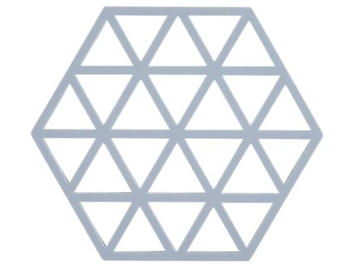 Triangles Silicone Trivet\, Sky Blue