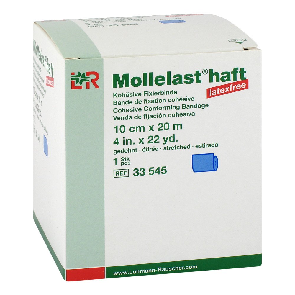 Lohmann & Rauscher GmbH & Co.KG Mollelast Haft Binden Latexfrei 10 Cmx20 M Blau 09886028