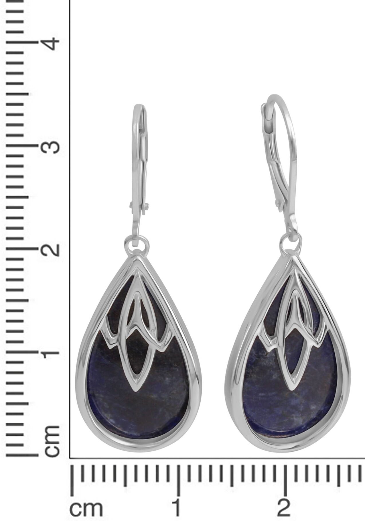 Paar Ohrhänger FIRETTI "Schmuck Geschenk Silber 925 Ohrschmuck Patentbrisur Edelstein Sodalith", bunt (silberfarben, dunkelblau, dunkelblau), Ohrringe, Damen, Silber 925 (Sterlingsilber), Paar Ohrhänger, mit Sodalith
