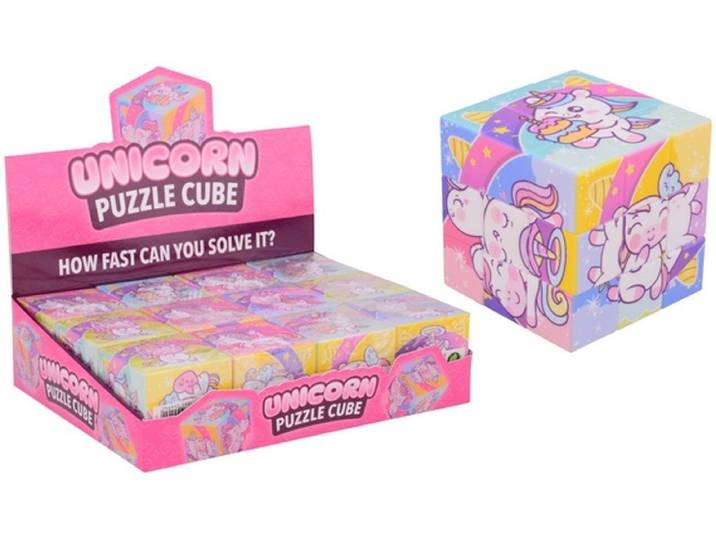 Eenhoorn draai puzzel kubussen 24494 - 12 stuks - Magische illustraties