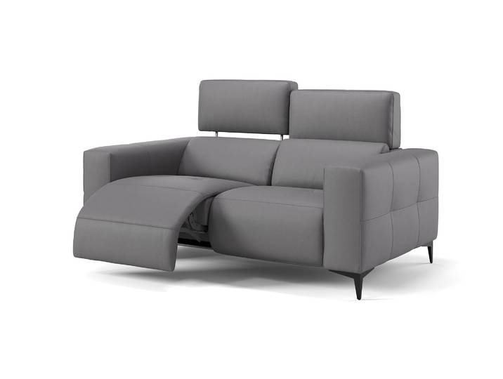 Leder Sofa NOLA 2-Sitzer Elektrische Kopflehnenverstellung Relaxsofa Ledercouch Couch