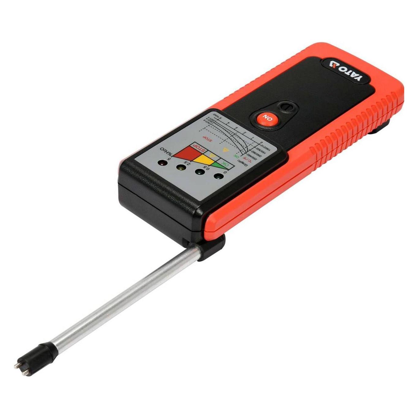 Yato Profi Digitaler Bremsflüssigkeitstester | mit Sonde | 9V | DOT3 DOT4 DOT5 | 4 LEDs | automatisc (YT-72981)