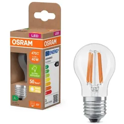 OSRAM E27 LED Lampe Classic klar 2,2W wie 40W warmweißes Licht 2700K - Energy efficiency class A