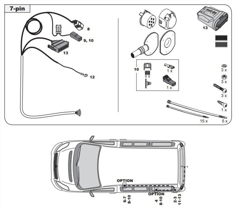 FAISCEAU SPECIFIQUE 7 BROCHES POUR Citroën JUMPY (05/16-)