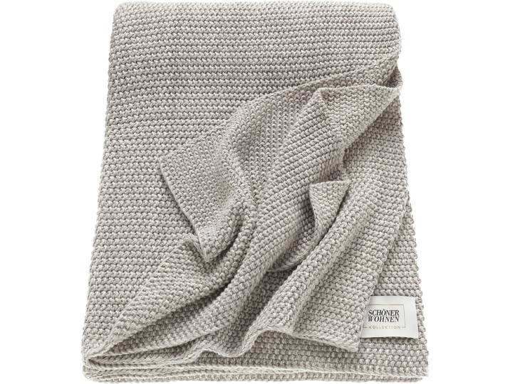 Wohndecke Melange , grau (hellgrau), B:130cm L:170cm, Baumwolle, SCHÖNER WOHNEN-KOLLEKTION, Wohndecken, Wohndecke, Strickdecke mit Melange-Effekt, Kuscheldecke