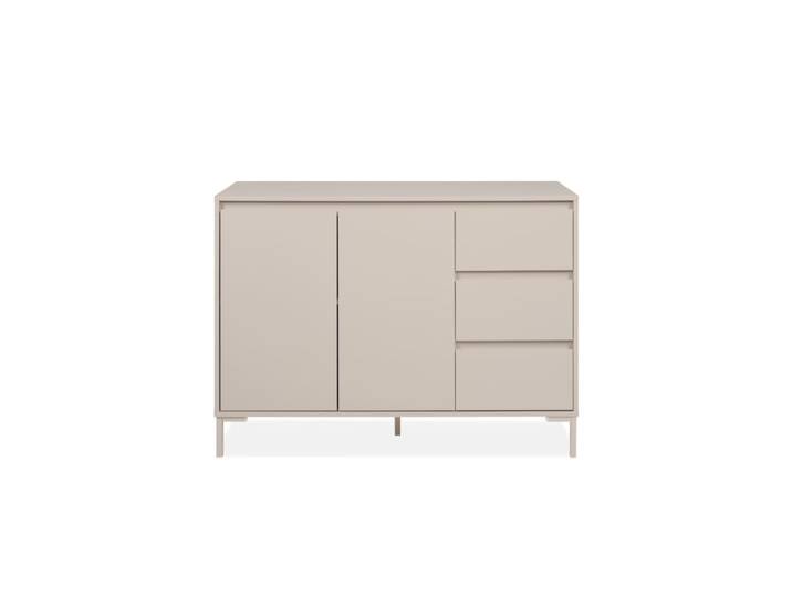 Buffet 2 portes et 3 tiroirs couleur cachemire l120 cm