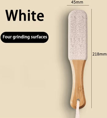 Uplift Curations Foot Care Pumice Stone Callus Remover Foot Scrubber Colossal Exfoliating Foot File white